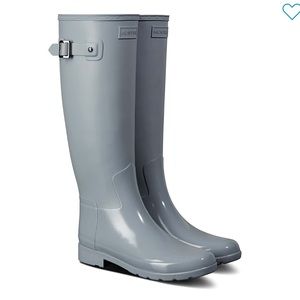 NEW • Hunter • Refined Gloss Duo Tall Rain Boots